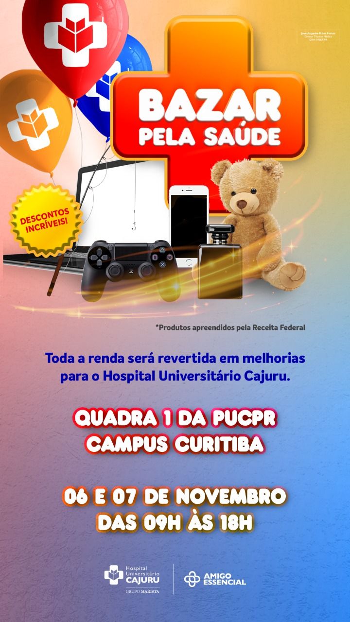 ‘Bazar pela Saúde’ com produtos da Receita Federal acontece neste fim de semana